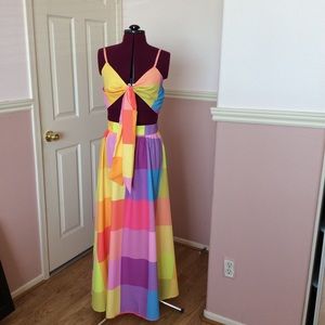 2pc Color Block Top/Maxi by CRB